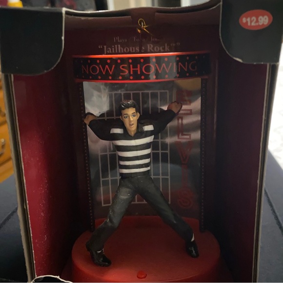 Elvis Illuminated Musical Christmas Ornaments Set of 2 Vintage - Picture 3 of 5